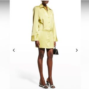 The Attico Margot Mini Long Sleeve Shirt Dress $780 sz 36
XS Lime Green sz 0